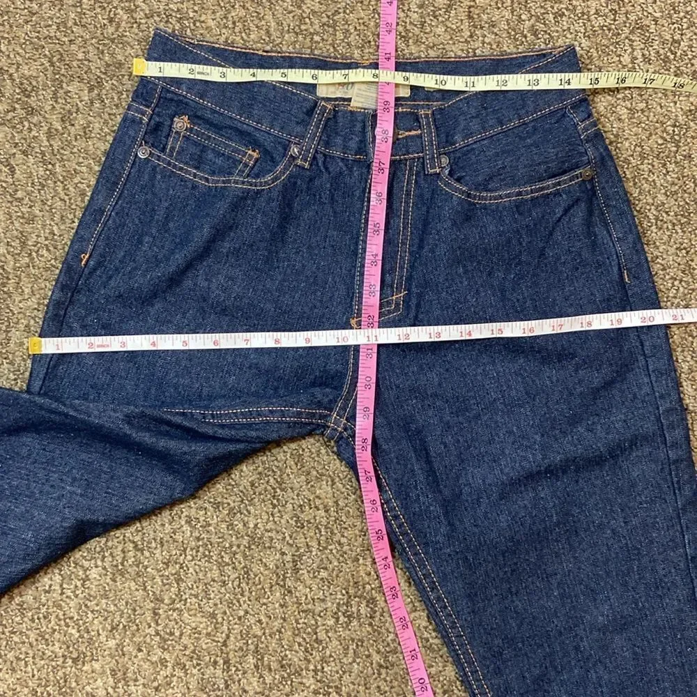 Vintage Genes 1891 💯 Cotton Tapered Indigo Blue Denim Jeans Men’s Size W28/L30